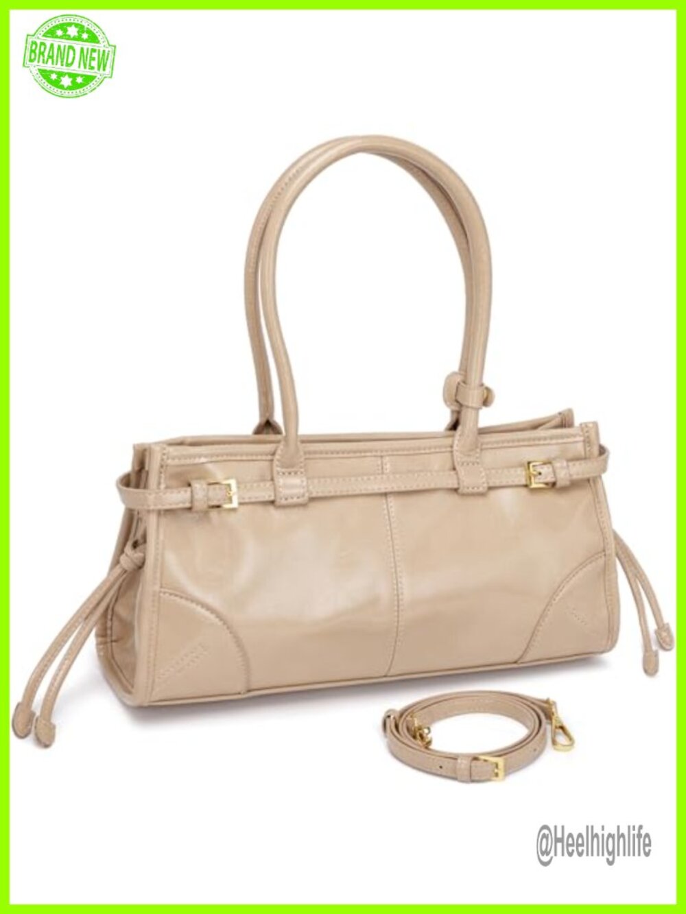 Faux Leather Shoulder Bag Crossbody Handbag Baguette Purse